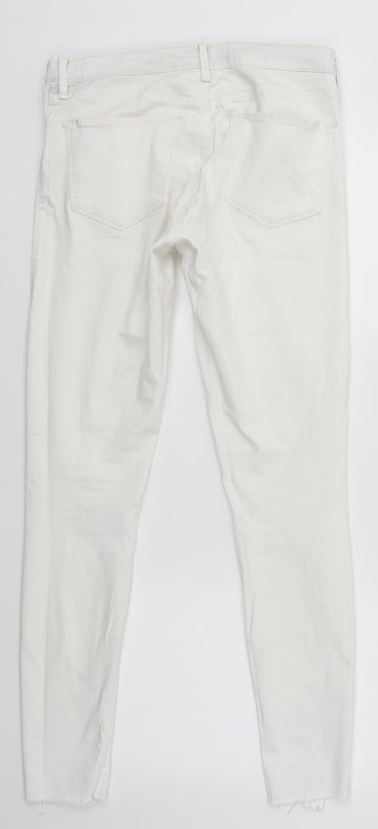 Topshop Womens White   Skinny Jeans Size 28 in L32 in