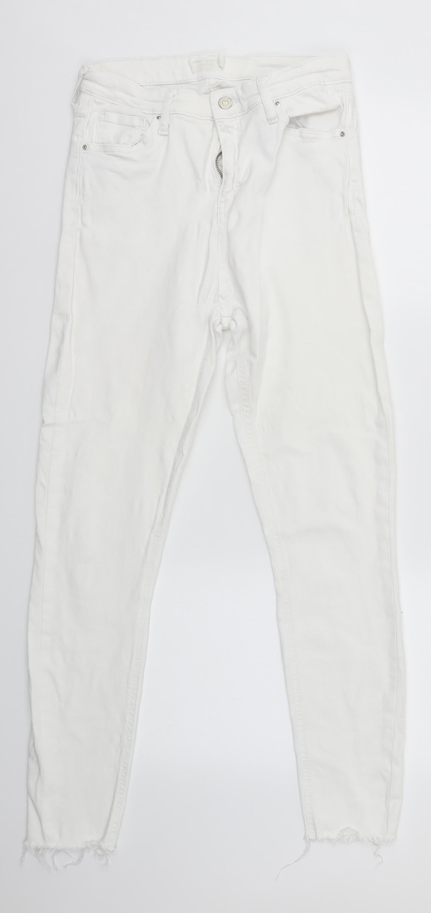Topshop Womens White   Skinny Jeans Size 30 in L32 in