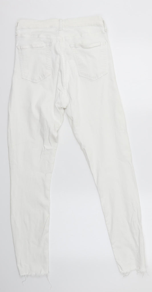 Topshop Womens White   Skinny Jeans Size 30 in L32 in