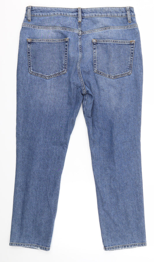 Topshop Womens Blue   Straight Jeans Size 32 in L30 in