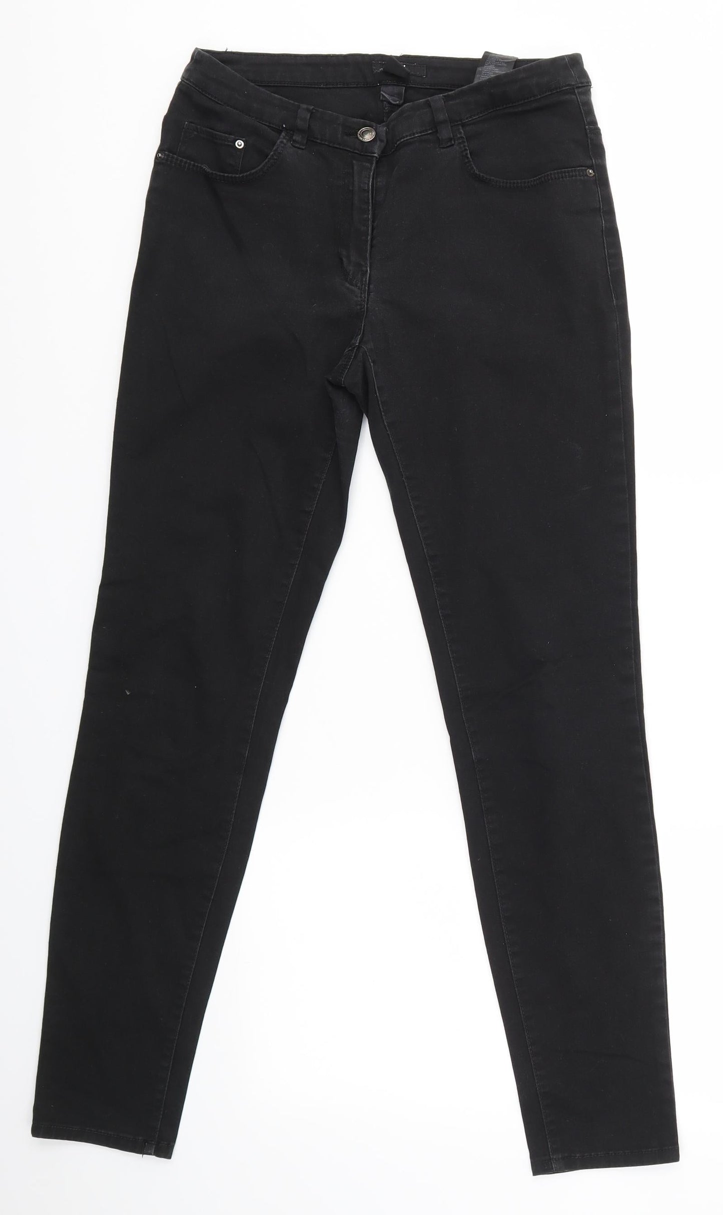 Womens UK Size 8 H&M Regular Fit Skinny Black Jeans