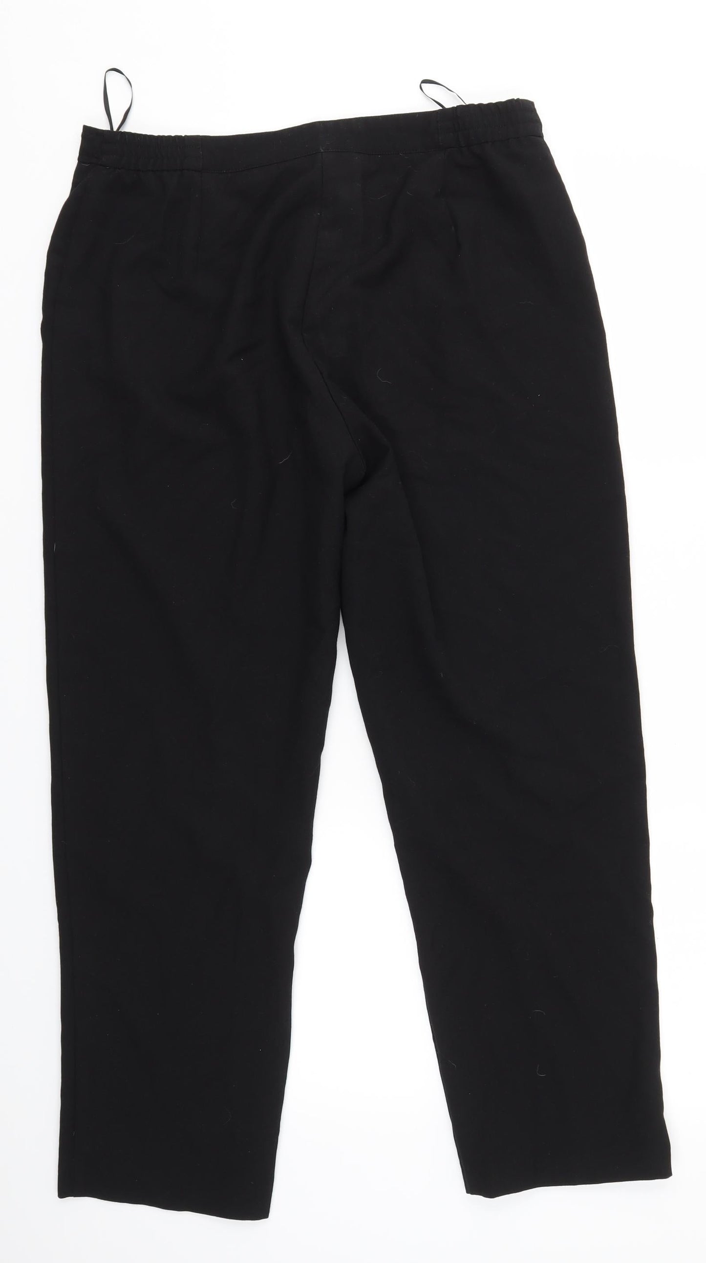 Womens UK Size 14 slimma Regular Fit Dress Pants Black Trousers