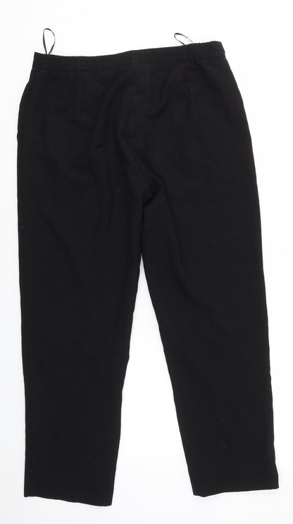 Womens UK Size 14 slimma Regular Fit Dress Pants Black Trousers