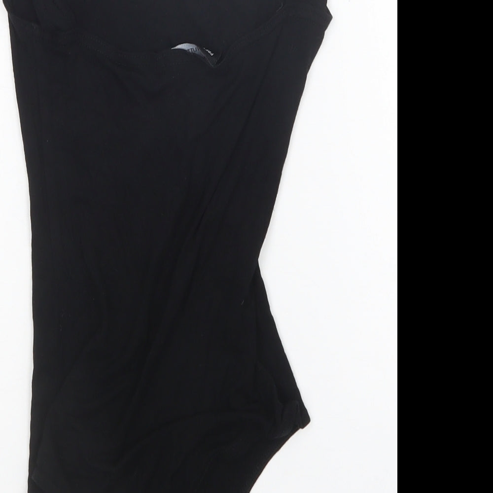 PRETTYLITTLETHING Womens Black   Bodysuit One-Piece Size 6