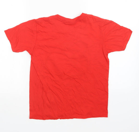 Gilden Girls Red   Basic T-Shirt Size L