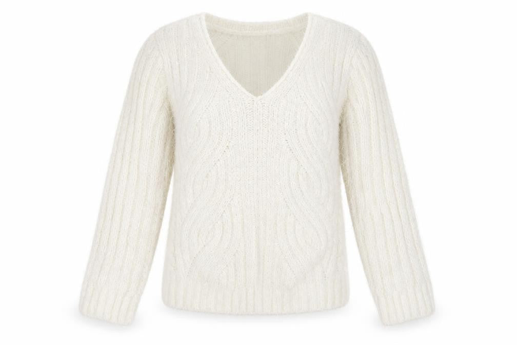 Womens UK Size M M&S White Pullover Jumper