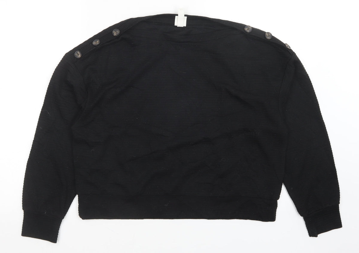 Womens UK Size M H&M Black Pullover Jumper