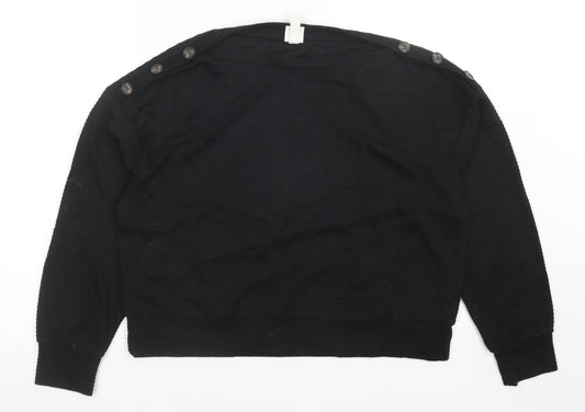 Womens UK Size M H&M Black Pullover Jumper