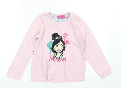 Primark Girls Pink   Top Pyjama Top Size 8-9 Years  - Mulan