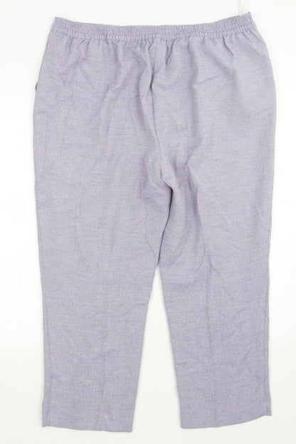 Womens UK Size 20 EWM Regular Fit  Purple Trousers