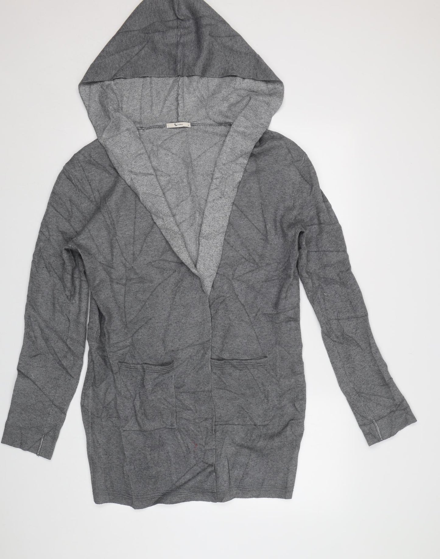 TU Womens Grey   Overcoat Coatigan Size M