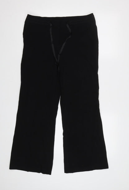 Womens UK Size 10 M&S Regular Fit Dress Pants Black Trousers