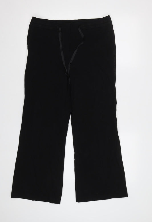 Womens UK Size 10 M&S Regular Fit Dress Pants Black Trousers