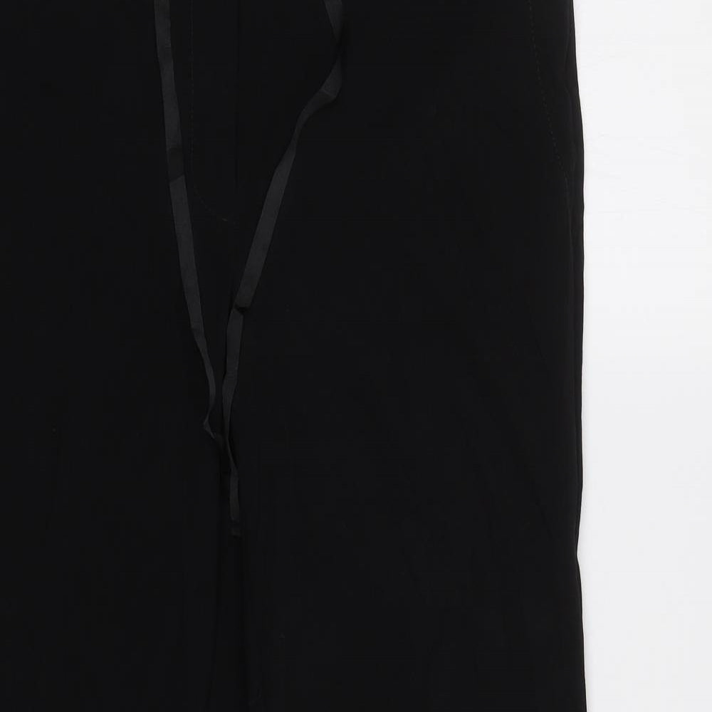 Womens UK Size 10 M&S Regular Fit Dress Pants Black Trousers