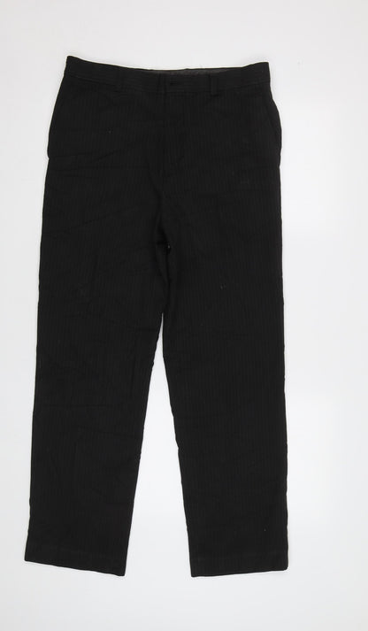 Burton Mens Black Striped  Dress Pants Trousers Size 32 L29 in