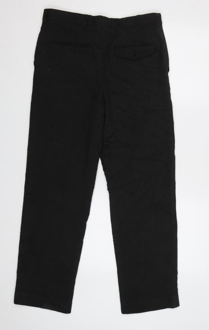 Burton Mens Black Striped  Dress Pants Trousers Size 32 L29 in