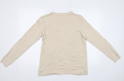 Yns Tekstil Womens Beige   Pullover Sweatshirt Size M  - Chic