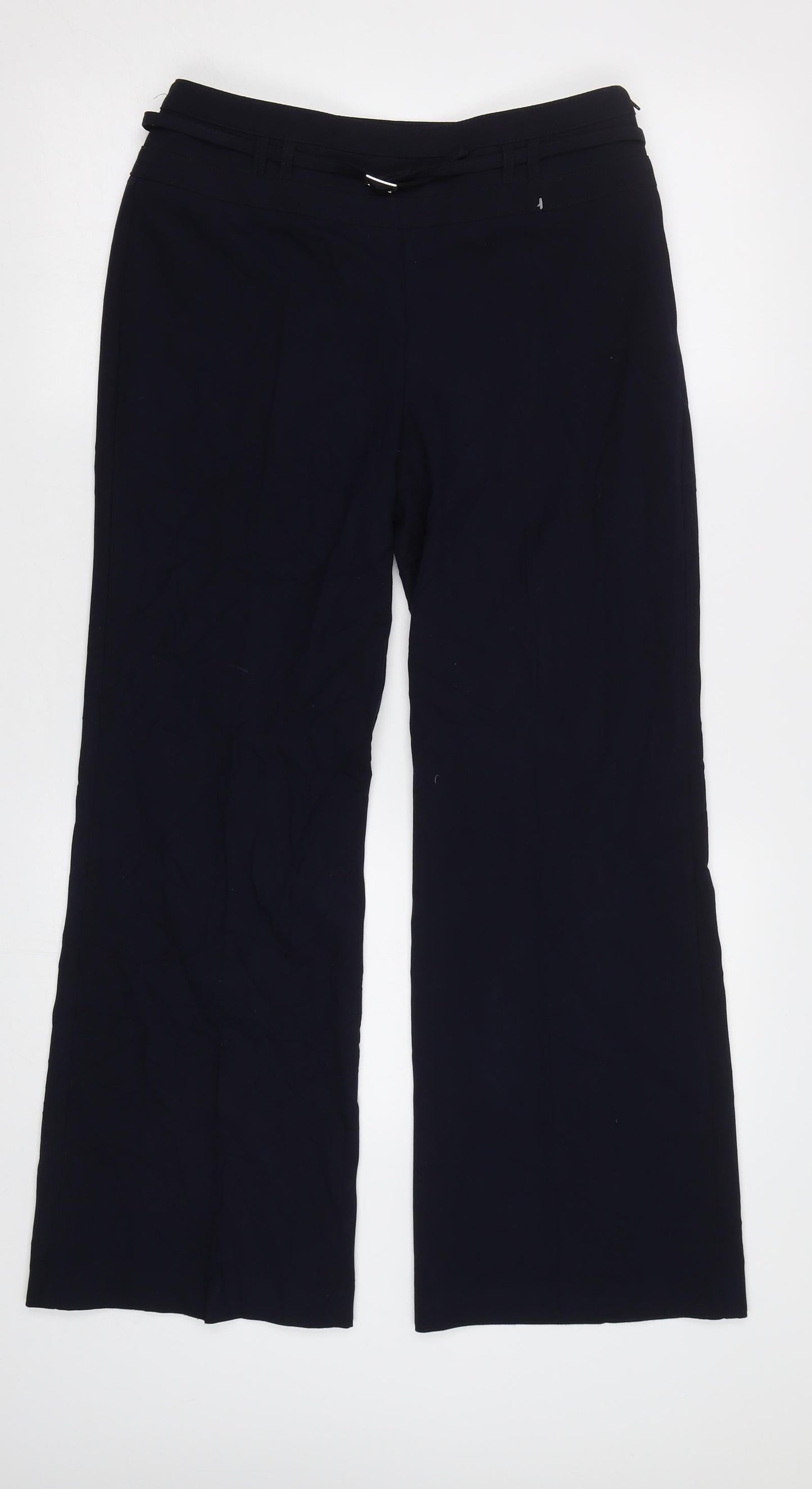 Womens UK Size 10 M&S Regular Fit Dress Pants Blue Trousers
