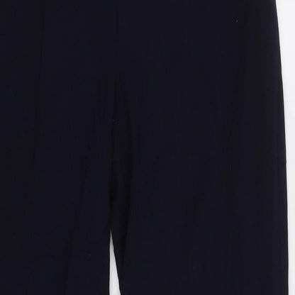 Womens UK Size 10 M&S Regular Fit Dress Pants Blue Trousers