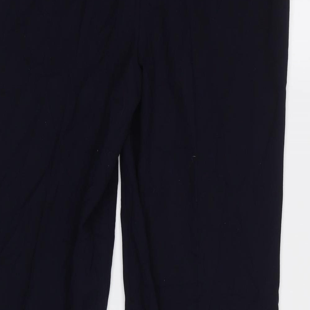 Womens UK Size 10 M&S Regular Fit Dress Pants Blue Trousers