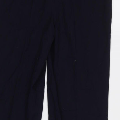 Womens UK Size 10 M&S Regular Fit Dress Pants Blue Trousers