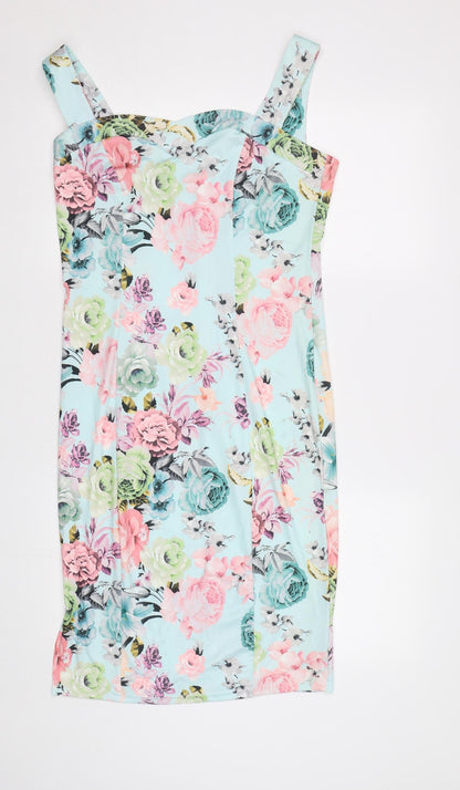 CBR Womens Multicoloured Floral  Bodycon  Size L