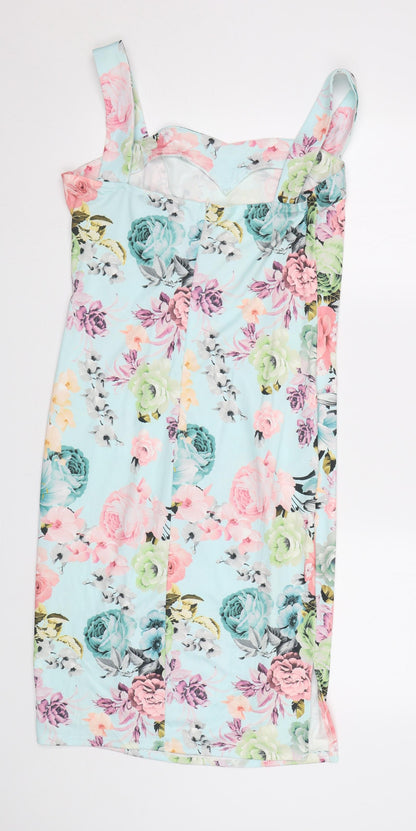 CBR Womens Multicoloured Floral  Bodycon  Size L