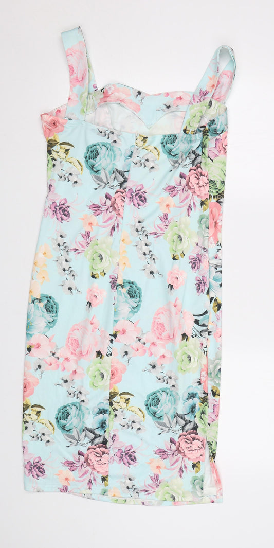CBR Womens Multicoloured Floral  Bodycon  Size L