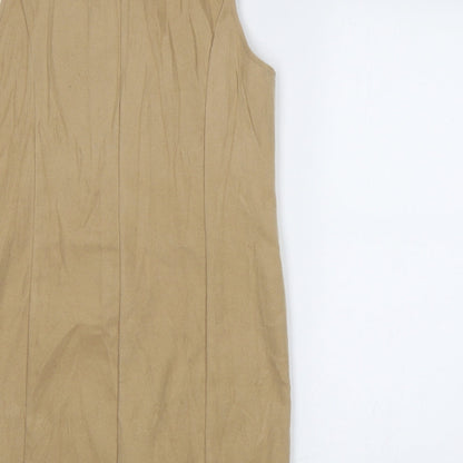 Missguided Womens Beige   Overcoat Waistcoat Size 8