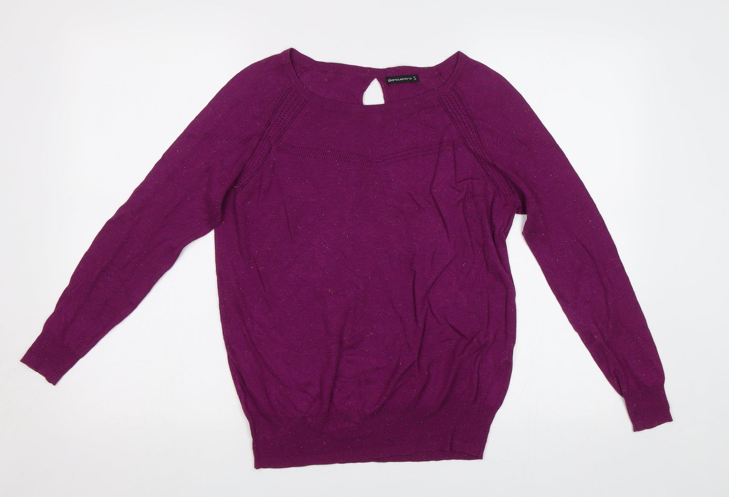 Womens UK Size S Encuentro Purple Pullover Jumper