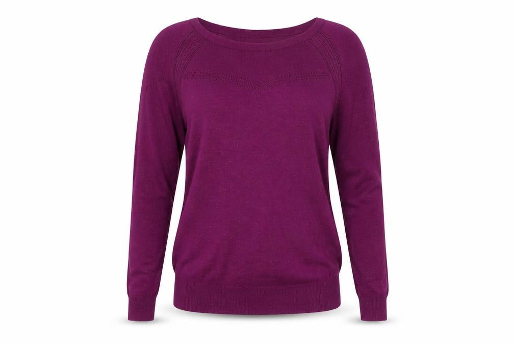 Womens UK Size S Encuentro Purple Pullover Jumper