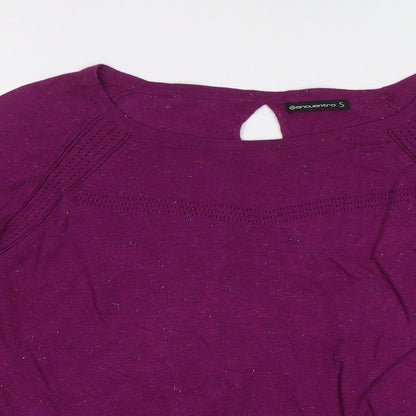 Womens UK Size S Encuentro Purple Pullover Jumper