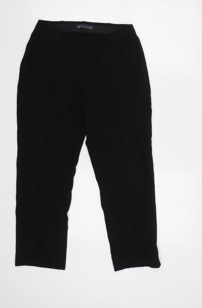 Womens UK Size 10 M&S Regular Fit  Black Trousers