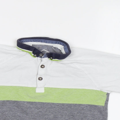 Matalan Boys Grey Striped  Basic Polo Size 8 Years