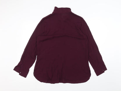 Womens UK Size 14 Debinhams Purple Basic Button-Up
