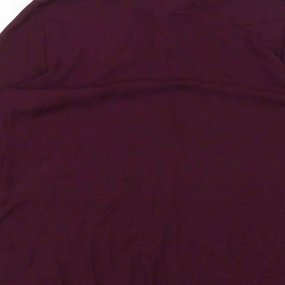 Womens UK Size 14 Debinhams Purple Basic Button-Up