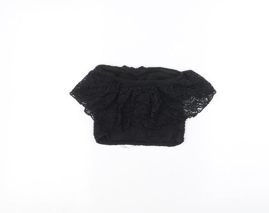Womens UK Size S Hollister Black Basic T-Shirt