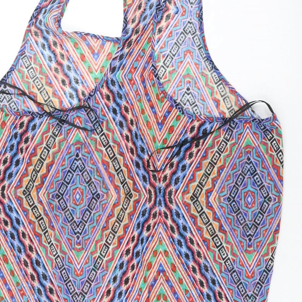 Womens UK Size 14 Ocean club Blue Basic Blouse