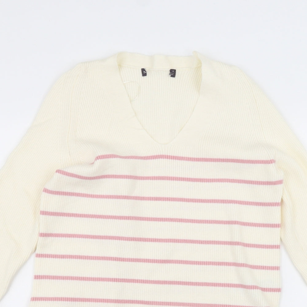 Womens UK Size 8 Marks and Spencer White Pullover Jumper