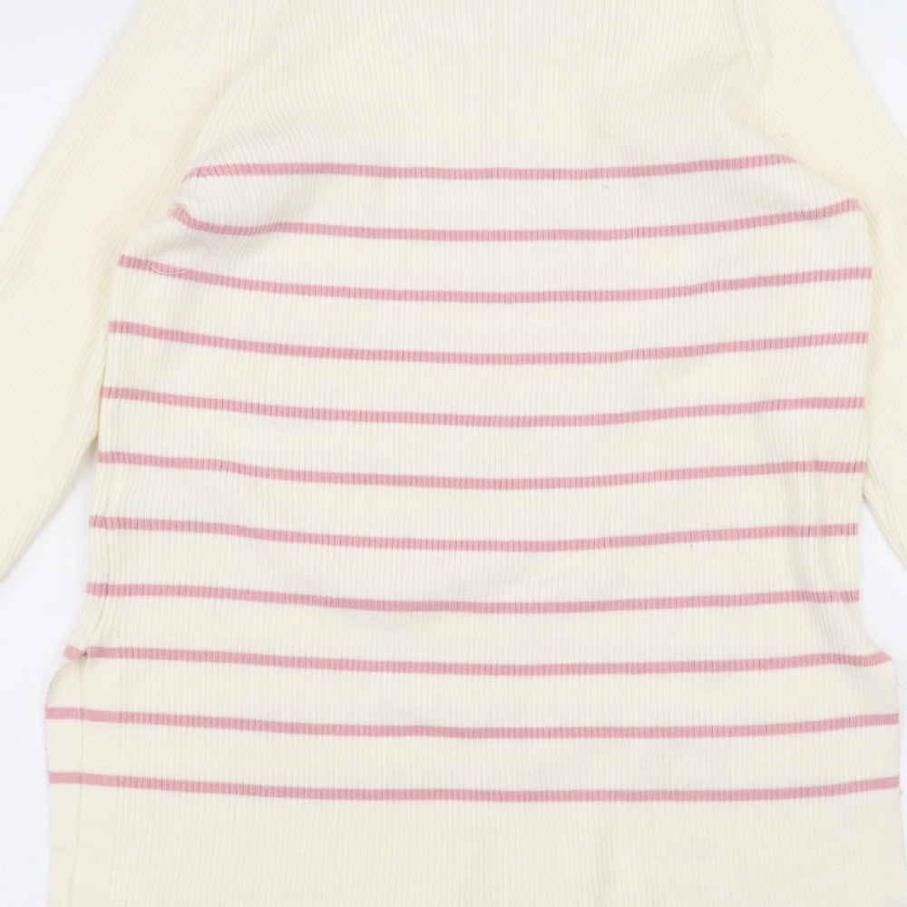Womens UK Size 8 Marks and Spencer White Pullover Jumper