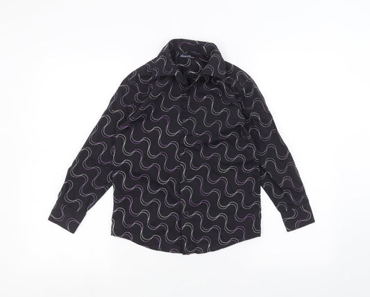 BHS Girls Black   Basic Button-Up Size 7-8 Years
