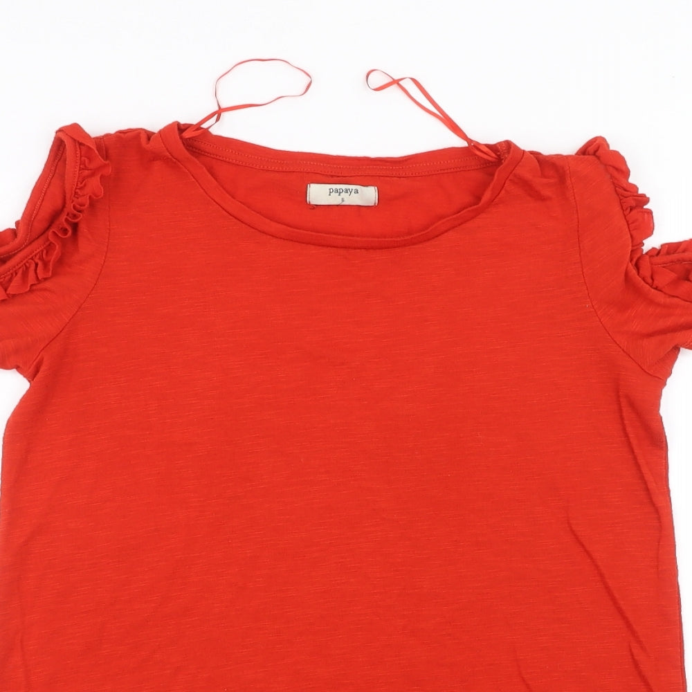 Papaya Womens Red   Basic T-Shirt Size S