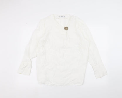 Womens UK Size M MNG White Pullover Jumper