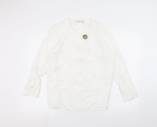 Womens UK Size M MNG White Pullover Jumper