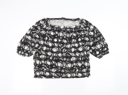 Womens UK Size 14 Marks and Spencer Black Basic T-Shirt