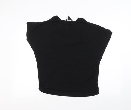 Womens UK Size M New Look Black Basic Blouse