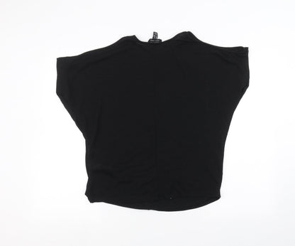 Womens UK Size M New Look Black Basic Blouse