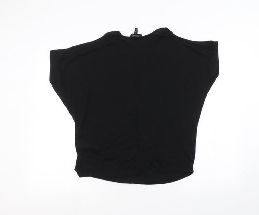 Womens UK Size M New Look Black Basic Blouse