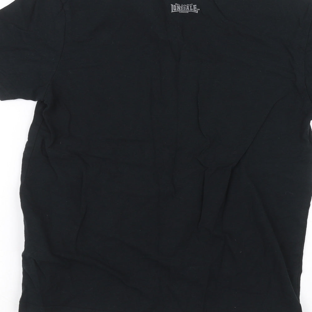 Lonsdale Mens Black    T-Shirt Size S