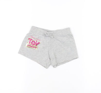 Disney Girls Grey   Sweat Shorts Size 3-4 Years - toy story